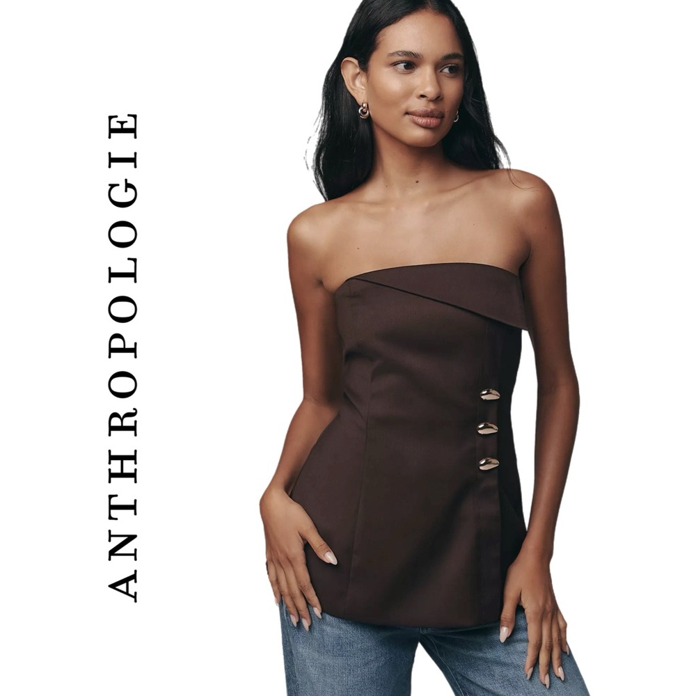 Anthropologie 4th & Reckless Strapless Structured Blazer Top